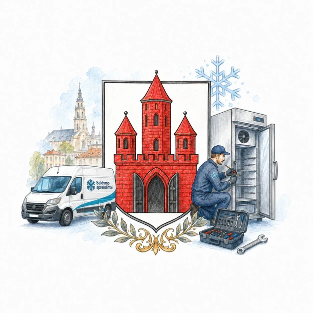 Prekybinių šaldytuvų remontas Panevėžyje