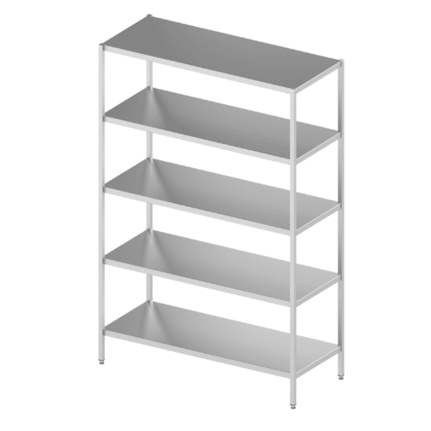 Novameta welded shelving unit, 700 × 400 × 1800 mm, 4 shelves