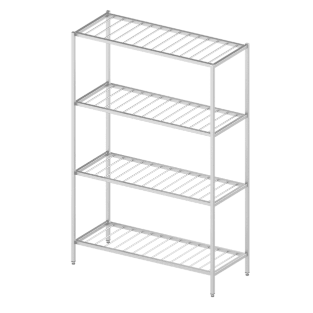 Novameta welded shelving unit, 900 × 600 × 1800 mm, 4 shelves