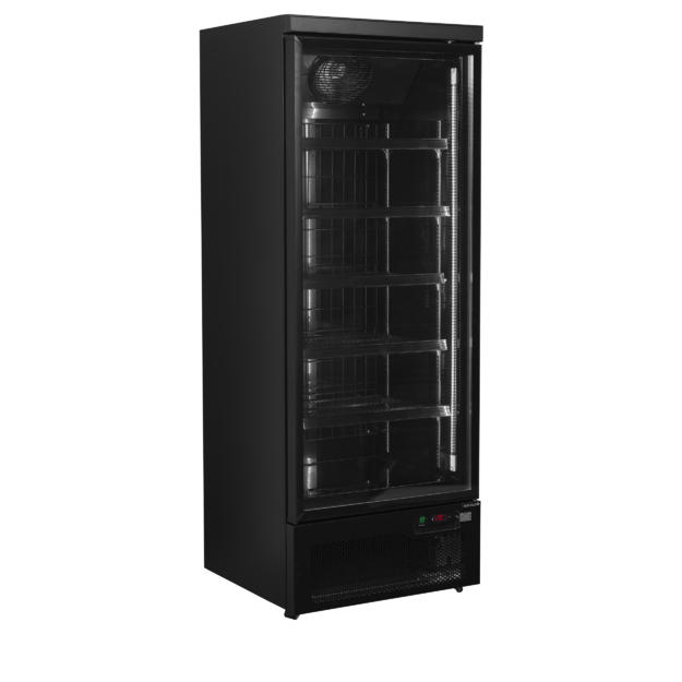 Black display freezer with adjustable shelves Atom Maxi F1DBB