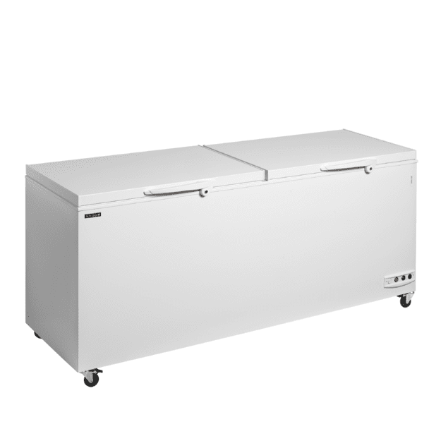 Chest freezer with two-piece lid CF701 SL