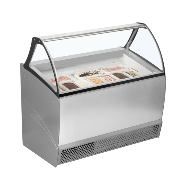 Ventilated scoop ice cream display with understorage BERMUDA RV10 1