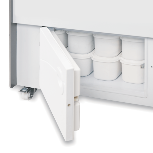 Ventilated scoop ice cream display with understorage BERMUDA RV10