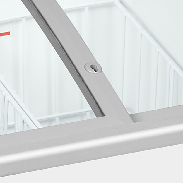 Chest freezer with curved sliding glass lids IC101SCEB LED