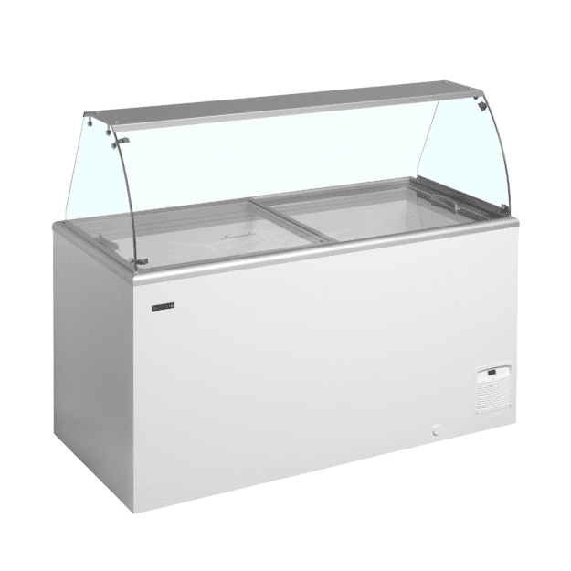 Sveriamų ledų vitrina 12 × 5 l plastikiniams indams IDA500-W1+