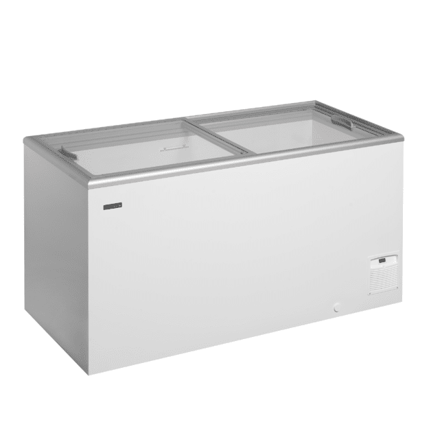 Prekybinis šaldiklis skrynia su stikliniais dangčiais IDA500-W1