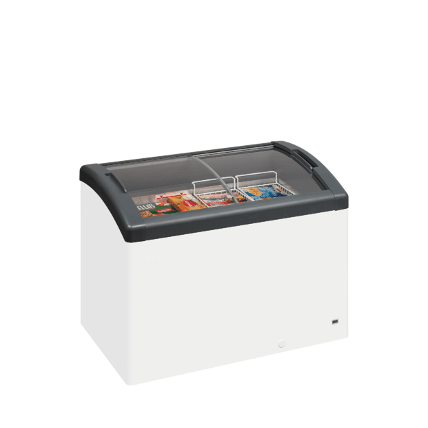 Chest freezer with curved sliding glass lids FOCUS 106