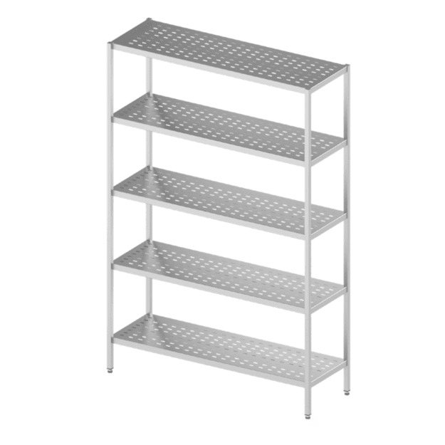 Novameta welded shelving unit, 900 × 600 × 1800 mm, 5 shelves