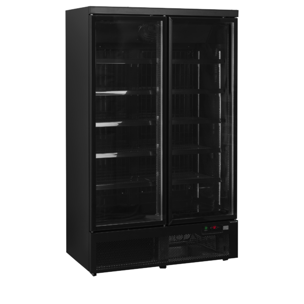 Black display freezer with adjustable shelves Atom Maxi F2DBB