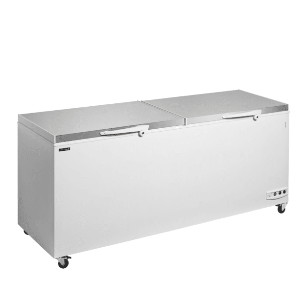 Chest freezer with two-piece lid CF701S SL