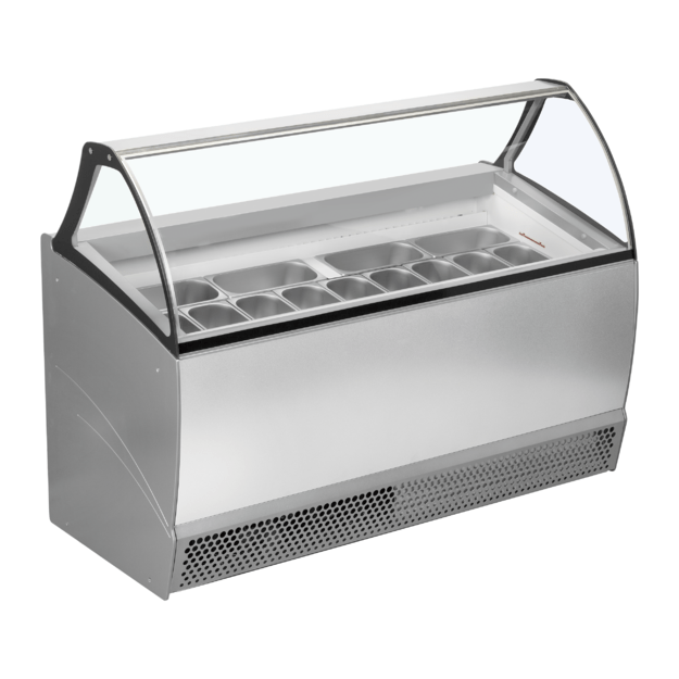 Ventilated 13 scoop ice cream display with under-storage BERMUDA RV13 2