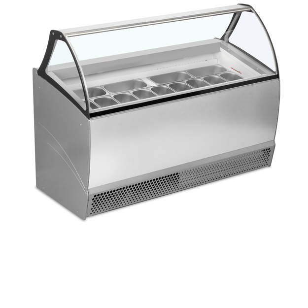 Ventilated 13 scoop ice cream display with under-storage BERMUDA RV13