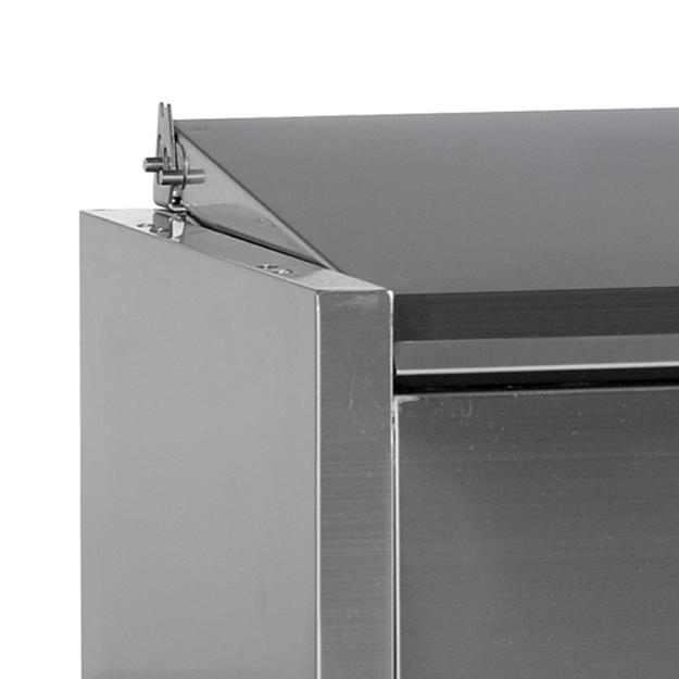 TOP CHILLING DISPLAY 1/3 STAINLESS STEEL LID 5X GN1/3+ 1X GN1/2 - without trays VK38-160 S/S LID