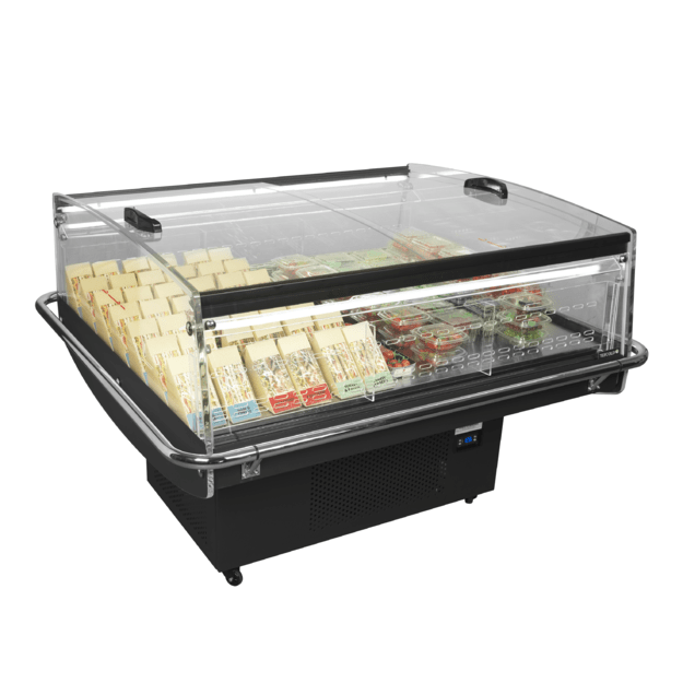 Energy efficient impulse cooler with glass lids PDC126 VS SL LED
