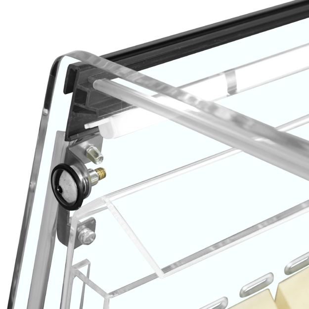 Energy efficient impulse cooler with glass lids PDC126 VS SL LED