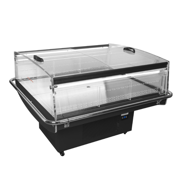 Energy efficient impulse cooler with glass lids PDC126 VS SL LED