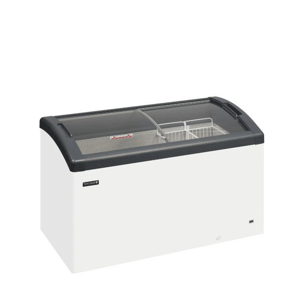 Chest freezer with curved sliding glass lids FOCUS 131