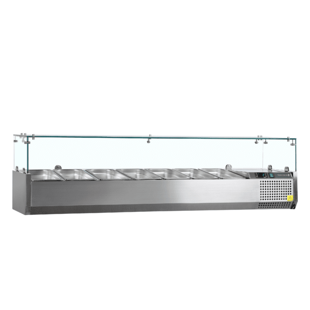 Šaldoma ingredientų vitrina GN 1/3 su stiklo apsauga VK38-160