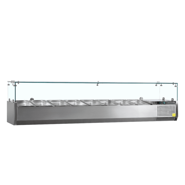 Šaldoma ingredientų vitrina GN 1/3 su stiklo apsauga VK38-180