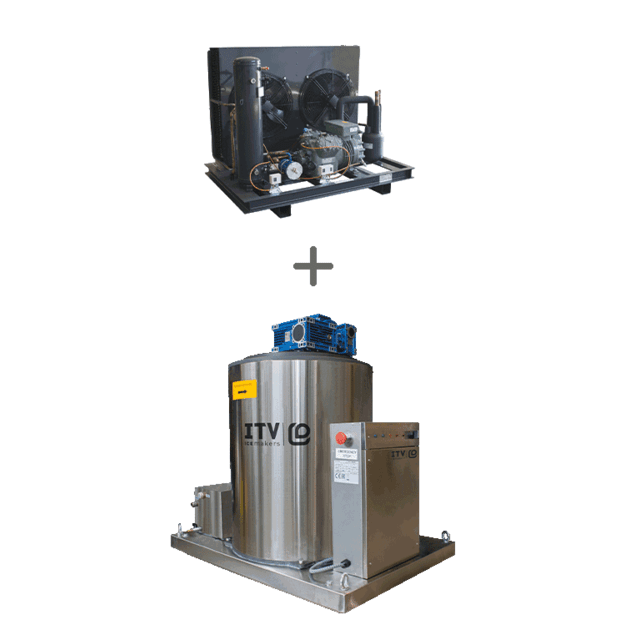 ITV SCALA 3000 REMOTE - pramoninis 1,5-3 mm dribsnių ledo generatorius, 3000 kg/24 h