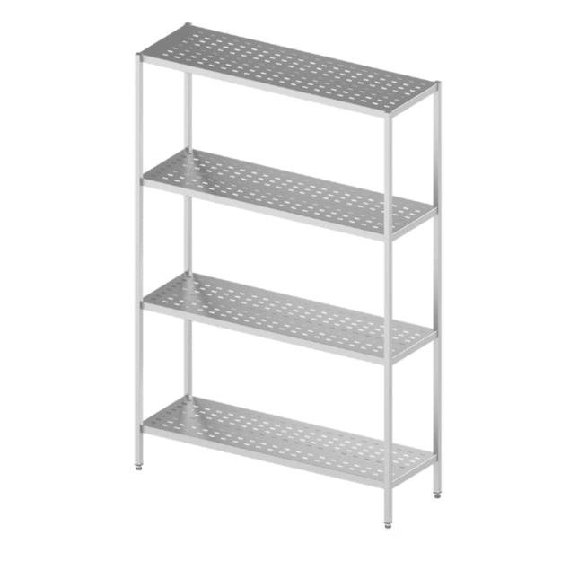 Novameta welded shelving unit, 800 × 600 × 1800 mm, 4 shelves