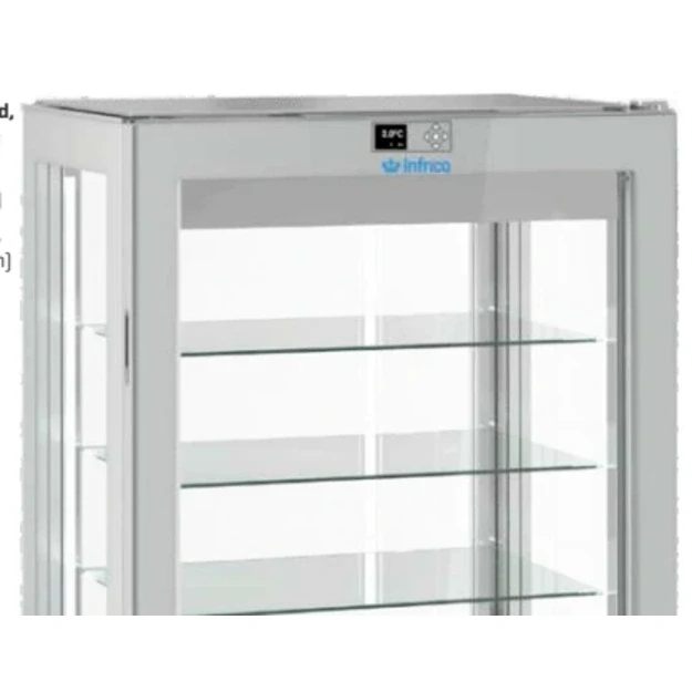 Vertikali konditerinė šaldymo vitrina INFRICO LO8414S – 850 mm, VITRA SOFT AIR