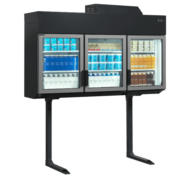 3-door freezer/cooler wall cabinet for maximizing store space MTF185B VS