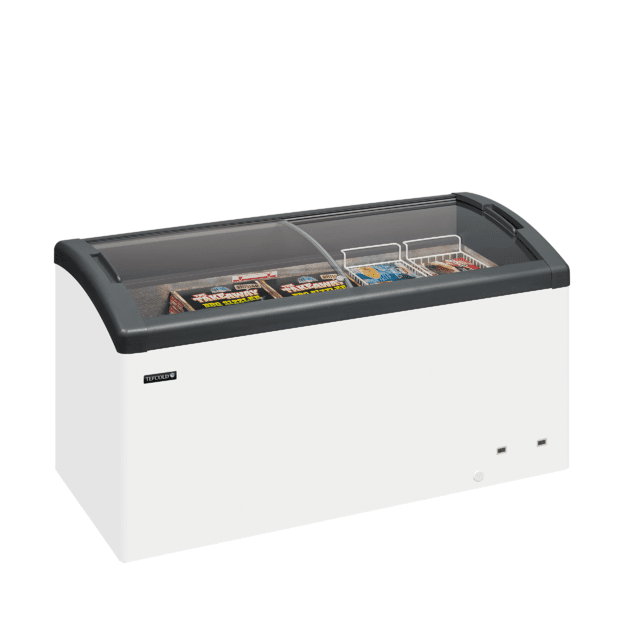 Chest freezer with curved sliding glass lids FOCUS 151