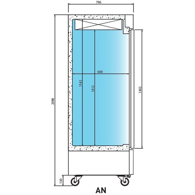 INFRICO AN49BT – šaldiklis Americana, 1350 l