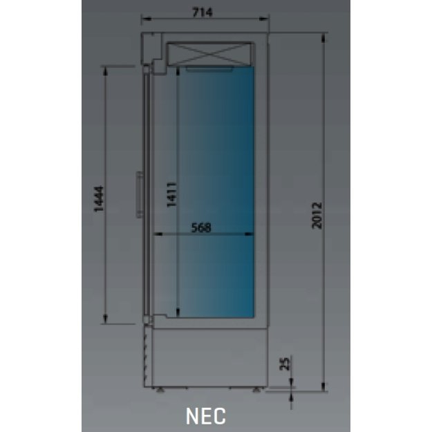 Double-door display refrigerator INFRICO NEC1002RV – 1000 l