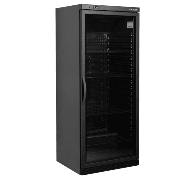 Black display cooler with GN2/1 shelves UR600BG