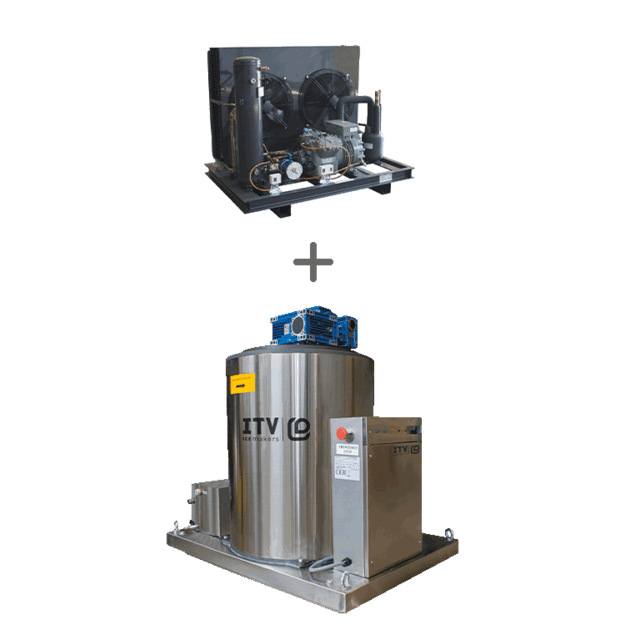 ITV SCALA 5000 REMOTE - pramoninis 1,5-3 mm dribsnių ledo generatorius, 5000 kg/24 h