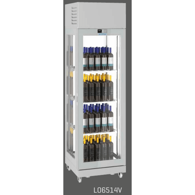 INFRICO VITRA LO65 – vyno ekspozicinė vitrina, 650 mm, 4 stiklinimo variantai