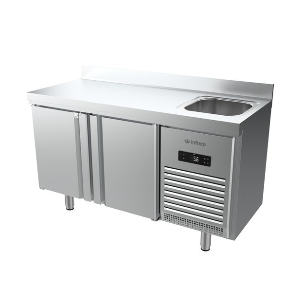 INFRICO BMPPF 1500 II – šaldymo stalas su plautuve, 250 l