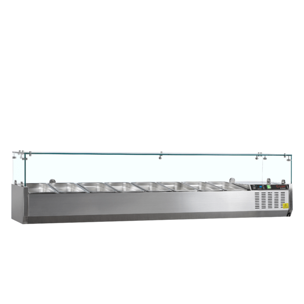 Refrigerated topping unit for GN1/4 pans GVC33-180