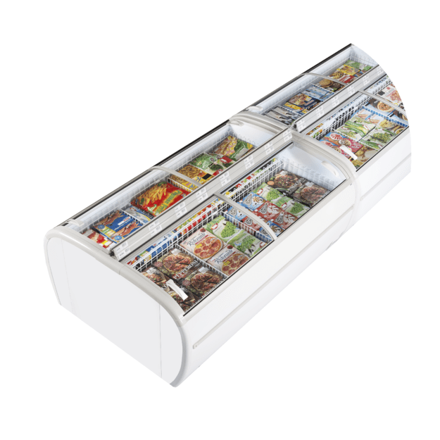 Supermarket freezer in need of less floorspace TWIN 220-F