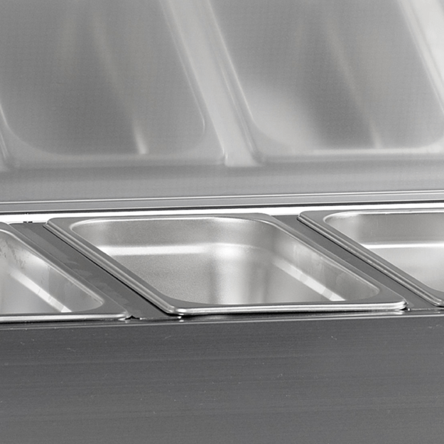 TOP CHILLING DISPLAY GN1/3 STAINLESS STEEL LID - 9 X GN1/3 - without trays VK38-200 S/S LID