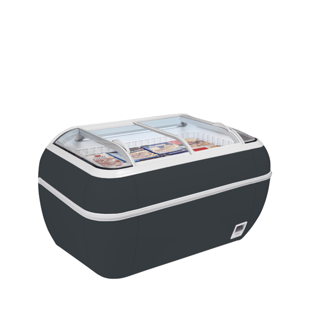 Supermarket freezer in need of less floorspace TWIN HEAD A-CF