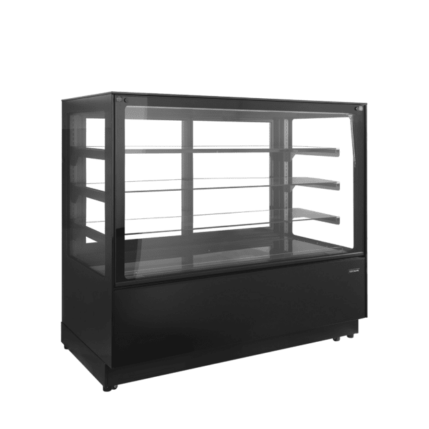 Refrigerated display counter with flat glass structure PDA3-CTF150B-1