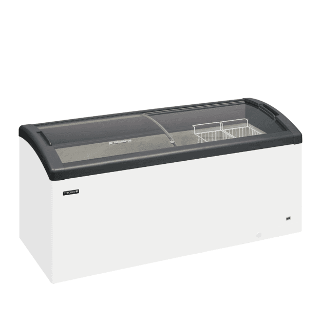 Chest freezer with curved sliding glass lids FOCUS 171