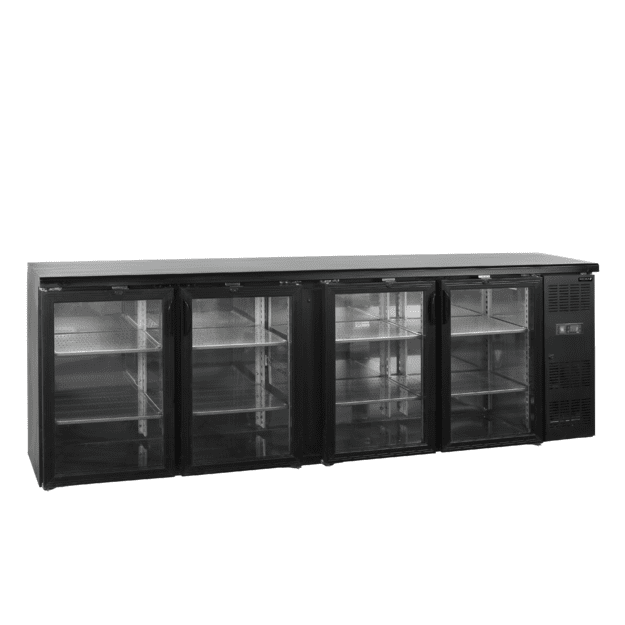 4-door back bar cooler with hinged glass doors CBC410G