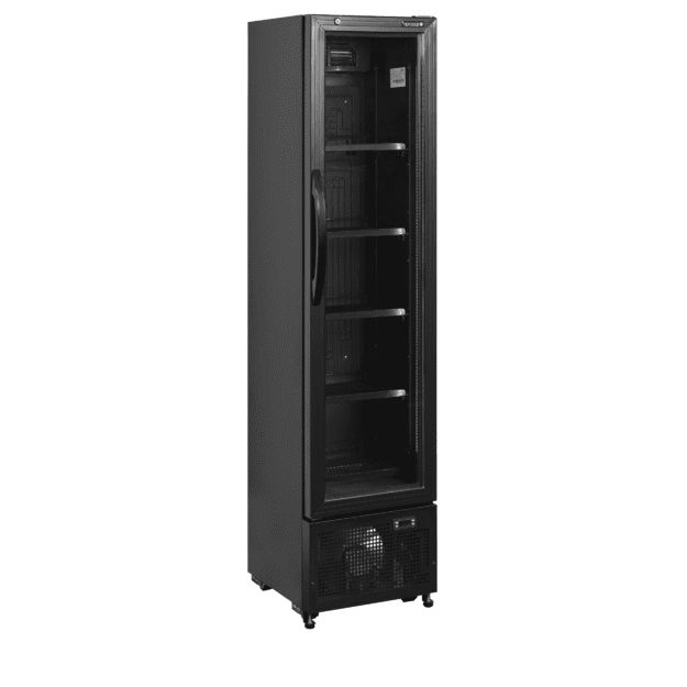 1-door commercial display refrigerator with black finish FS176H Black