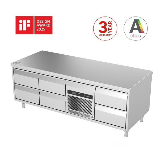 Novameta žemas šaldymo stalas FP0-E327, 1720 × 700 × 650 mm
