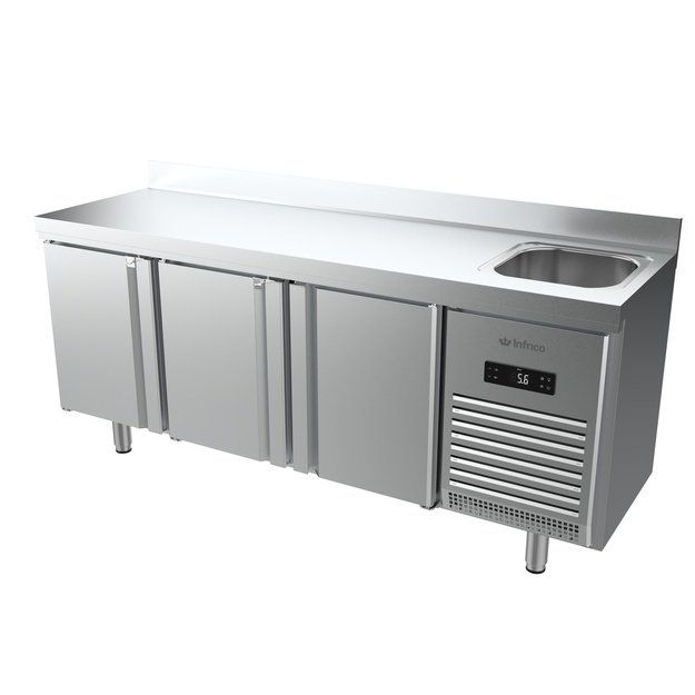 INFRICO BMPPF 2000 II – šaldymo stalas su plautuve, 385 l