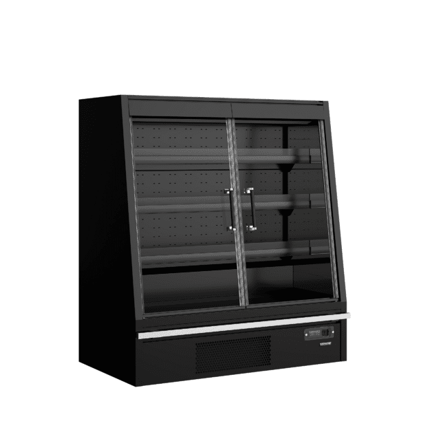 Low-height multideck cooler with doors Galaxy+ GPL14FGD Black / DF