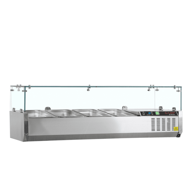 Refrigerated topping unit for GN1/3 pans GVC38-120