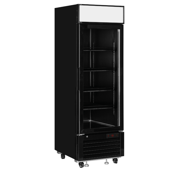 Elegant black display freezer with canopy LGF2500B