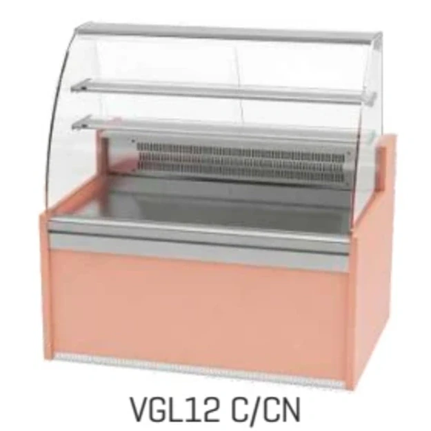 Konditerinė šaldymo vitrina su rezervu INFRICO VGL9C – 998 mm, lenktas stiklas