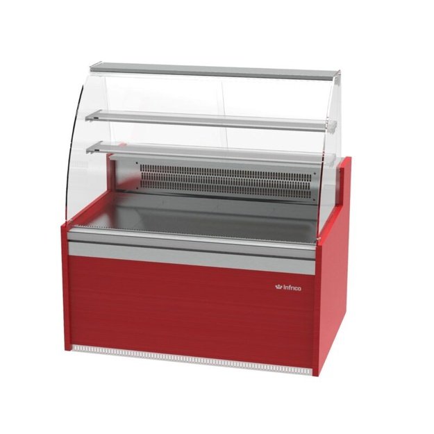 Konditerinė šaldymo vitrina su rezervu INFRICO VGL9C – 998 mm, lenktas stiklas