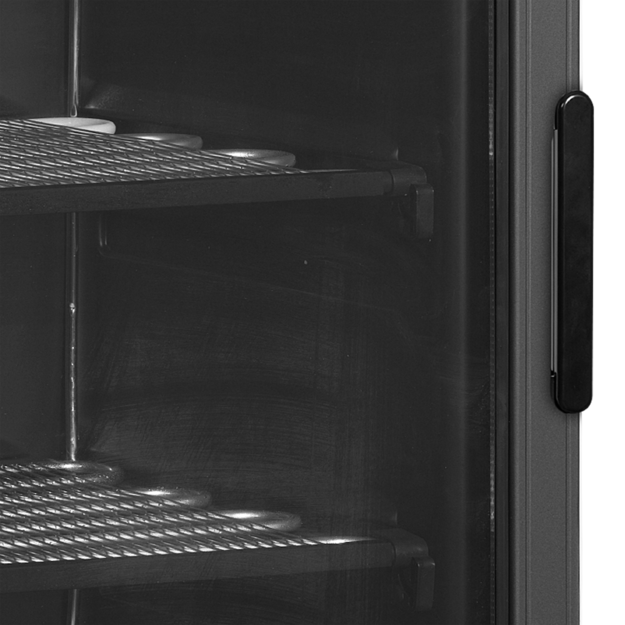 Display freezer with a heated glass door  UFSC371G Black L/H